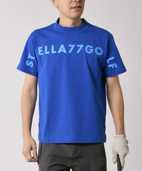 

Футболка с воротником-стойкой Stella77golf, синяя