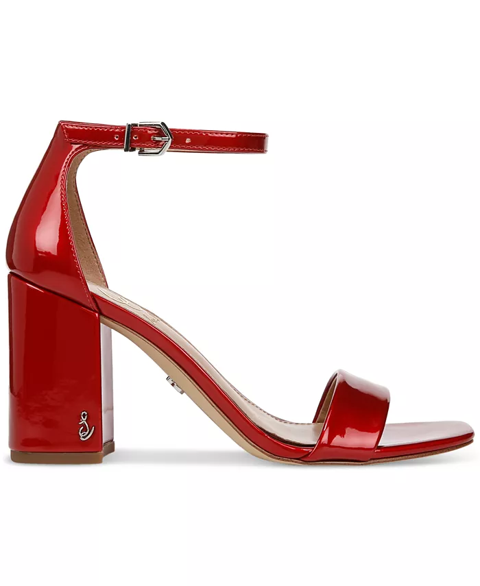 Женские босоножки Daniella на блочном каблуке, комплект из двух частей Sam Edelman, красный — фото 2