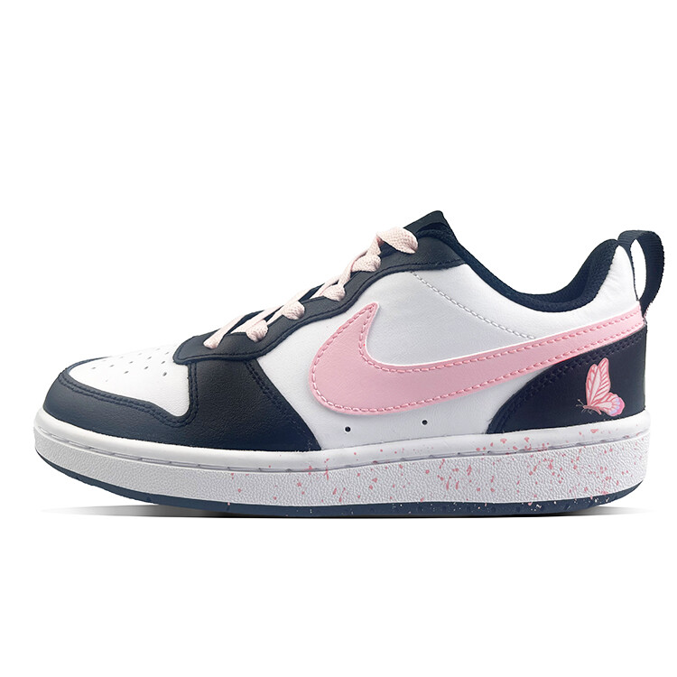 

Кроссовки Nike Court Borough Skateboarding Shoes Women's Low-top White/pink/black, черный