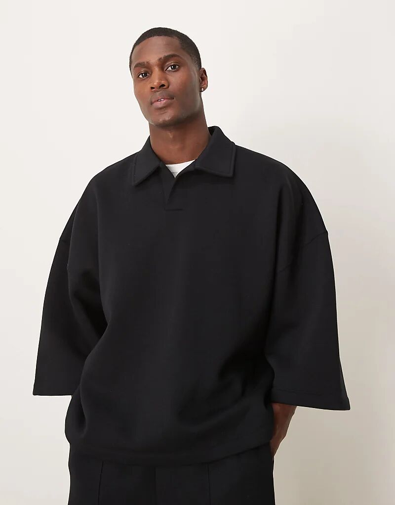 

Толстовка оверсайз ASOS DESIGN с рукавами 3/4 черного цвета (часть комплекта)