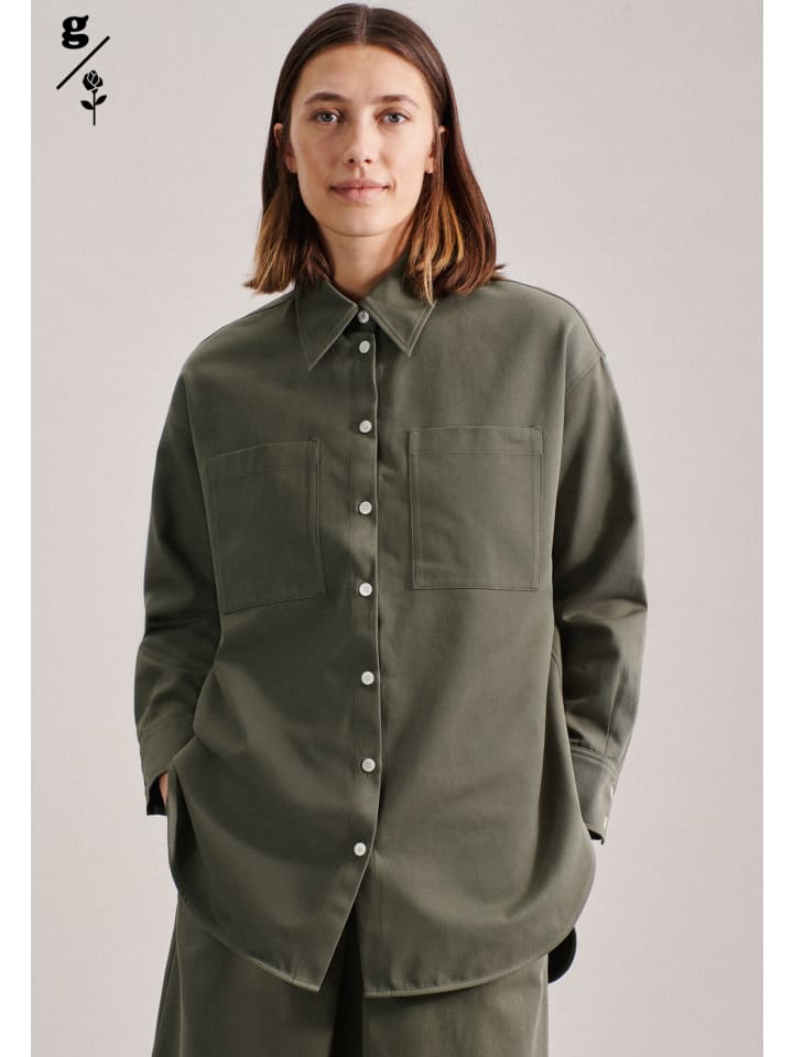 

Блуза Seidensticker Longbluse Oversized, зеленый