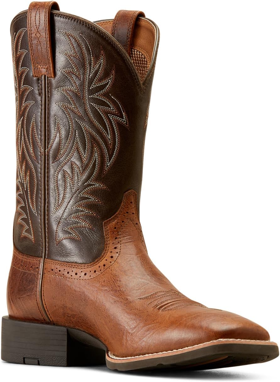 Мужские западные ковбойские сапоги Ariat Sport с широким квадратным носком — фото 3