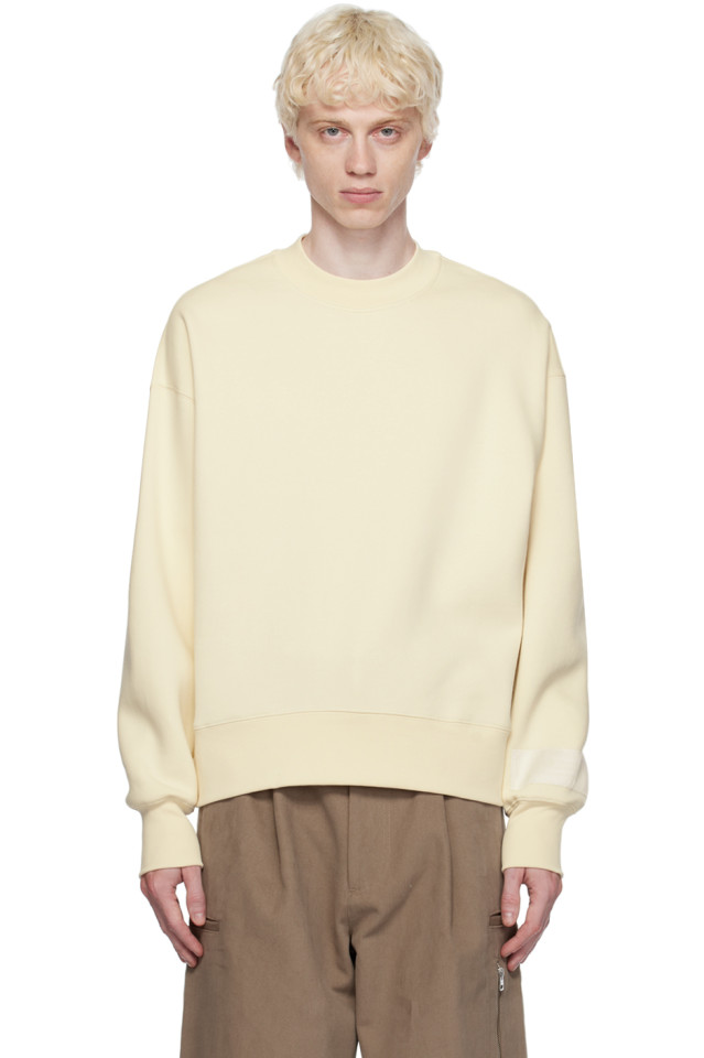 

Свитшот с круглым вырезом Ami Paris, цвет ivory