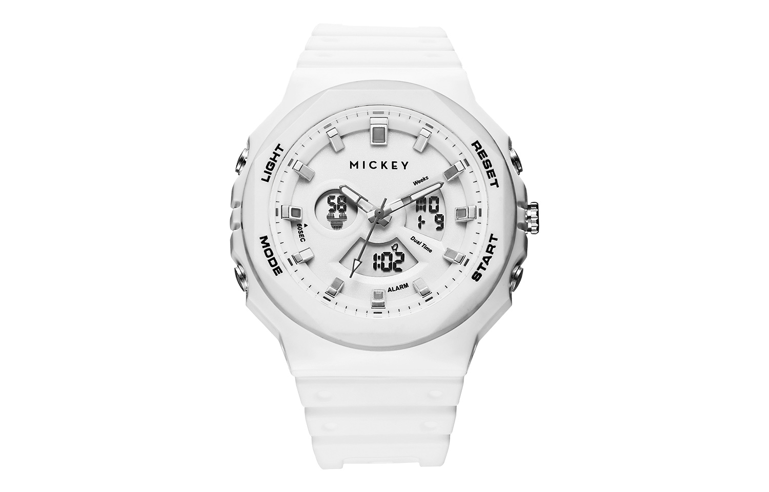 

Disney Часы Mickey Series Electronic Movement TPU Strap Watch Unisex White Dial