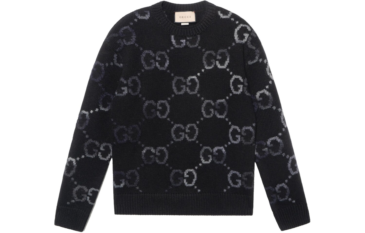 

Свитер мужской Gucci с узором логотипа, черный