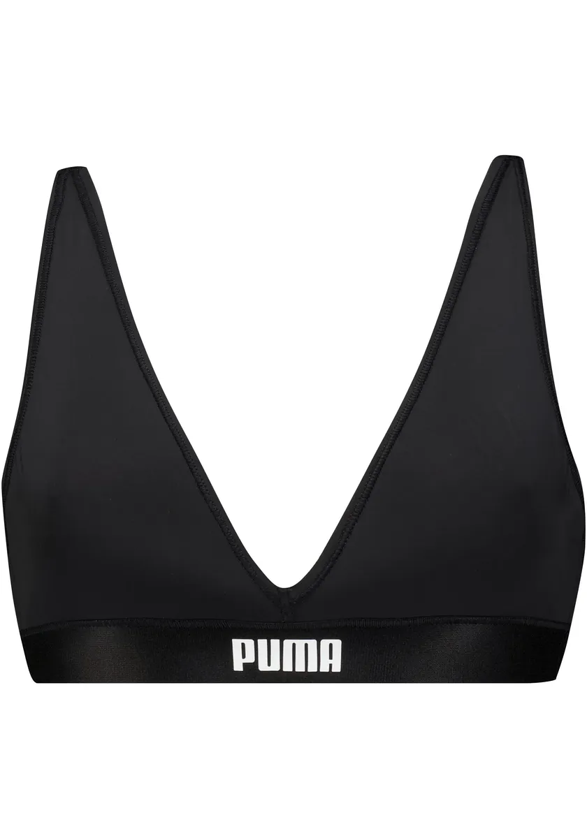 

Треугольный бюстгальтер PUMA "PUMA WOMEN PADDED TRIANGLE TOP", с глубоким V-образным вырезом, черный