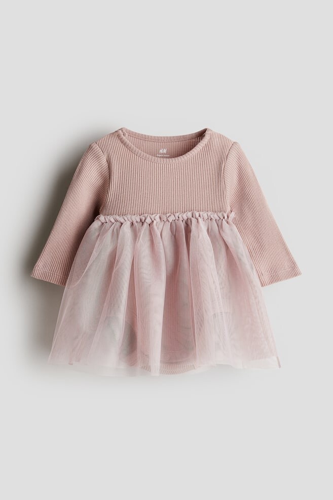 

Боди-Платье с тюлевой юбкой H&M, розовый