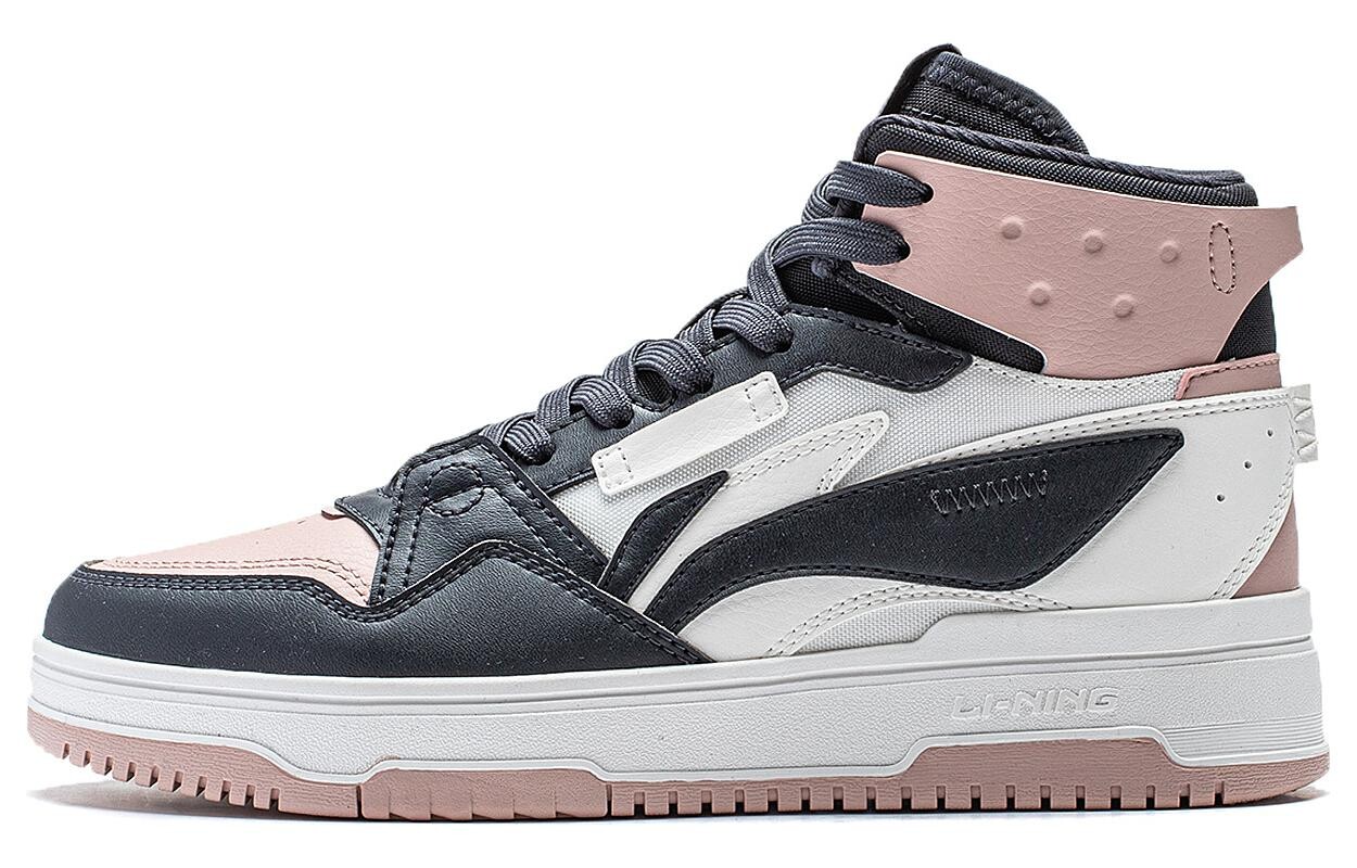

Кроссовки LINING Yamahara Skateboarding Shoes Women's High-top, темно-синий