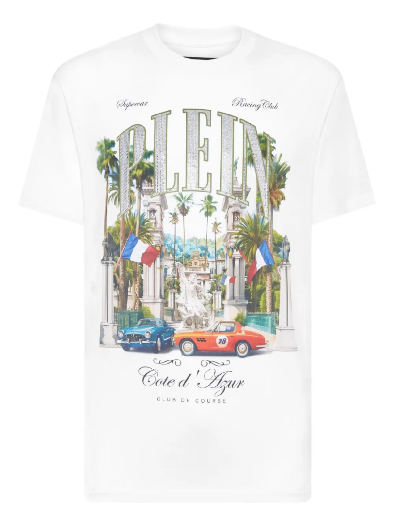 

Футболка с принтом Club De Course Philipp Plein, белый