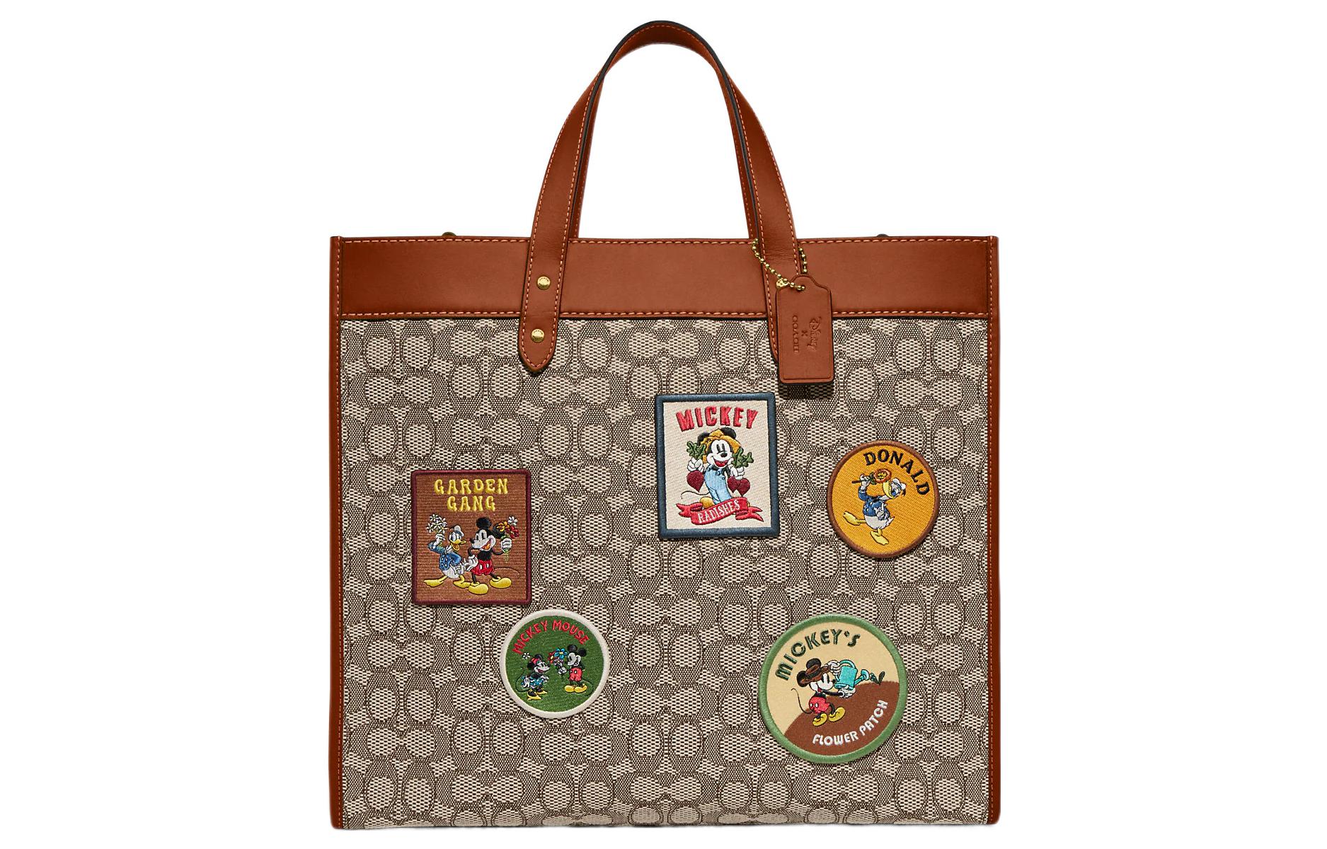 

COACH Сумка мужская Disney из жаккардовой ткани и гладкой кожи коричневый