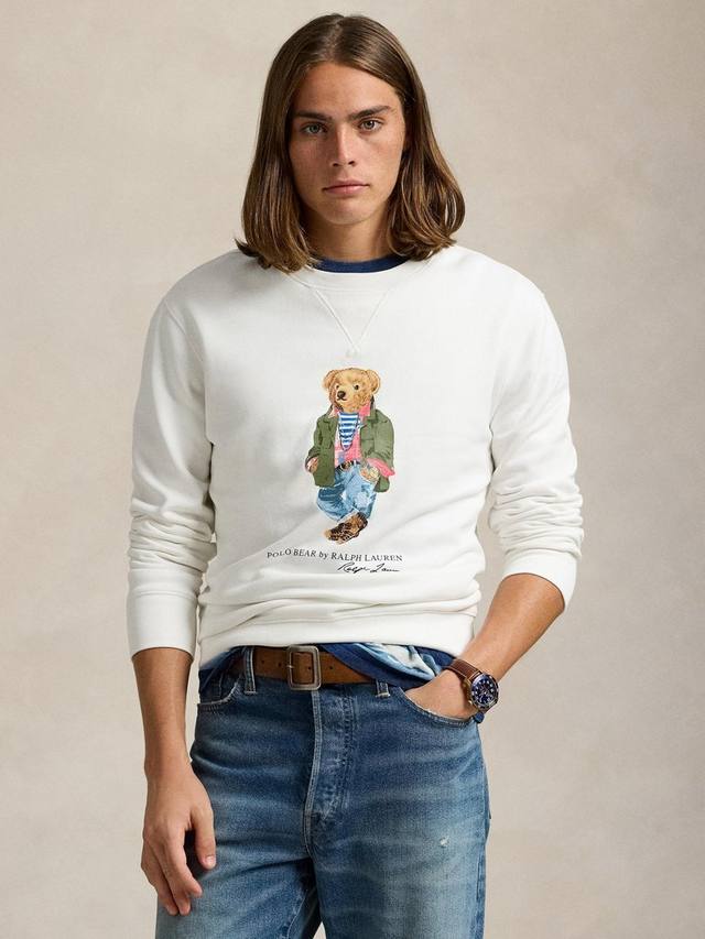 

Толстовка с медведем поло Ralph Lauren, белый/разноцветный
