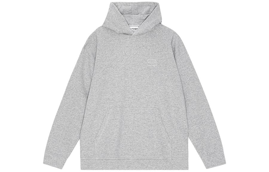 

Капюшон с пониженной линией плеча с аппликацией в виде бабочки GANNI, голубиный серый смешанный цвет