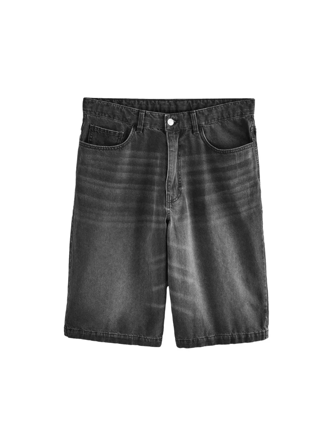 Широкие джинсы-джорты. Next, Black Denim