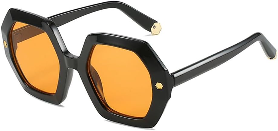 

Женские солнцезащитные очки с металлическими заклепками, защита от УФ-излучения UV400, мужские градиентные, для занятий спортом на открытом воздухе, бега и езды generic, Black Orange