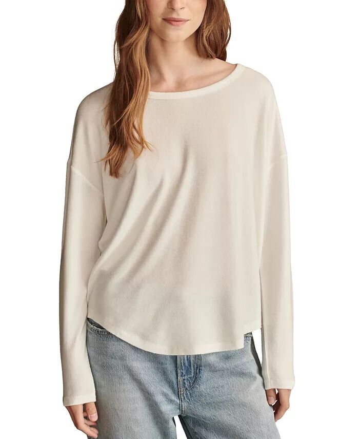 

Женская футболка Cloud с длинными рукавами Lucky Brand, бежевый