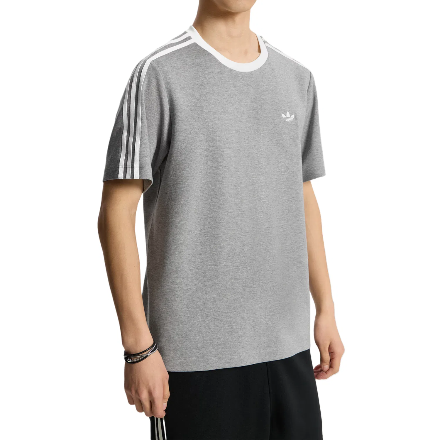 Футболка мужская Medium Heather Gray с круглым вырезом Adidas Originals — фото 4