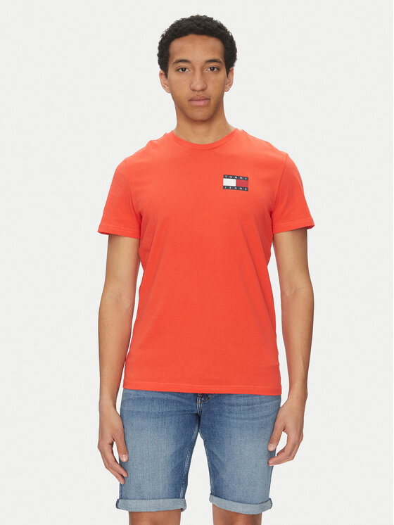 

Облегающая футболка Essential DM0DM20740 Tommy Jeans, оранжевый