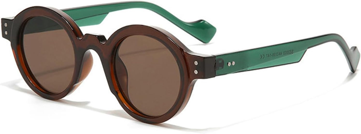 

Мужские круглые солнцезащитные очки Willochra в стиле панк, двухцветные, с защитой от УФ-излучения UV400, ретро, ​​с заклепками, модные женские солнцезащитные очки, C4