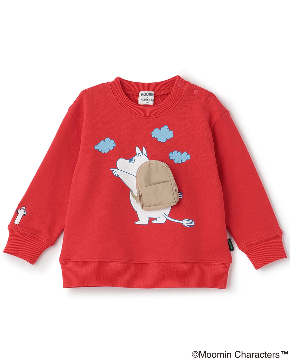 Толстовка с рюкзаком Moomin, красная
