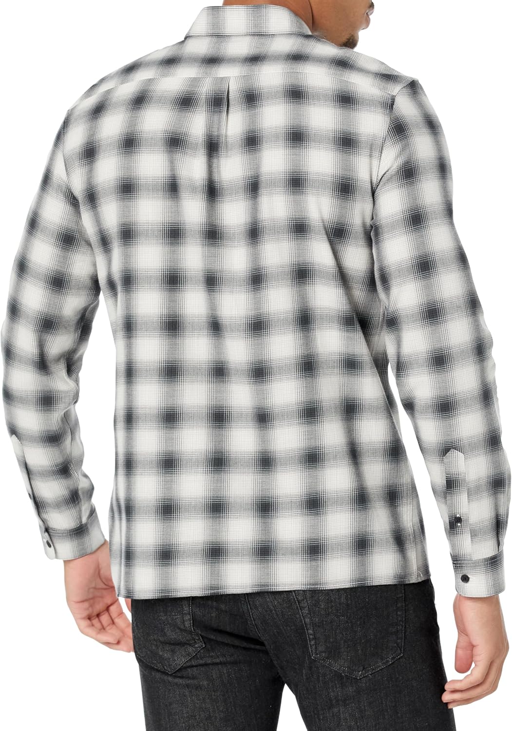 Lacoste мужская длинная рубашка в клетку Gingham на пуговицах, Black Medium Check — фото 2