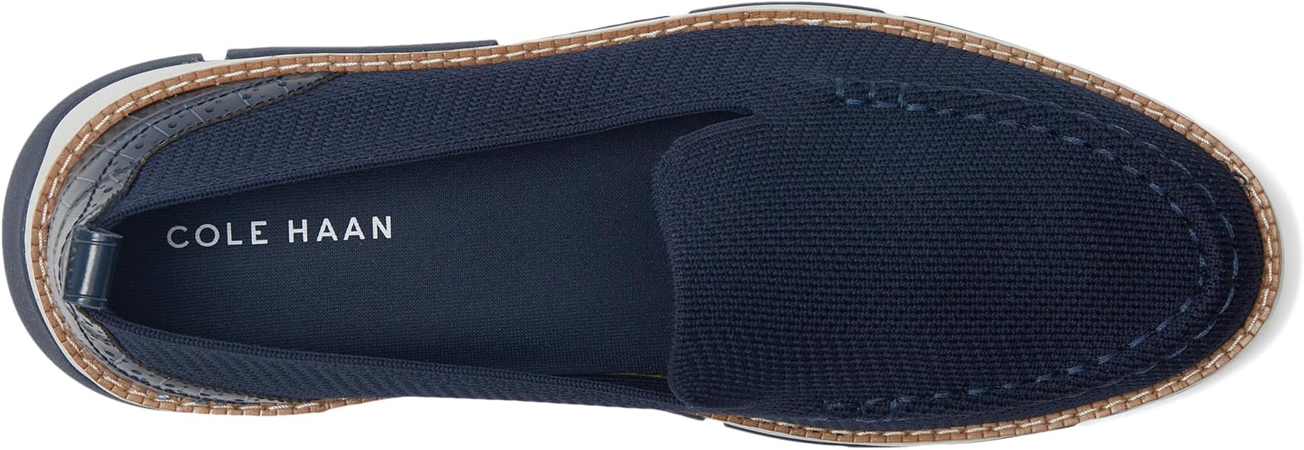 Лоферы Cole Haan Zerogrand Revel Stitchlite Venetians, Navy Knit/Croc Print — фото 2