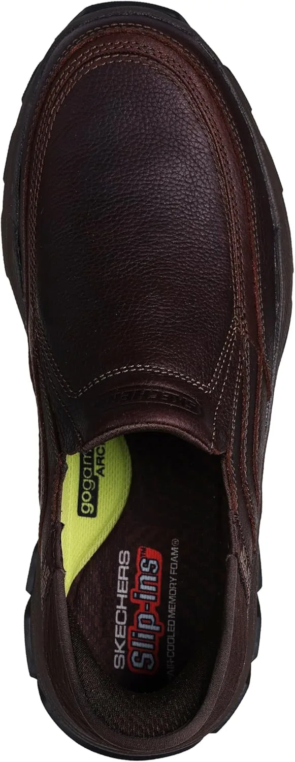 Мужские лоферы Skechers USA Respected Elgin 204810, красный/коричневый — фото 3