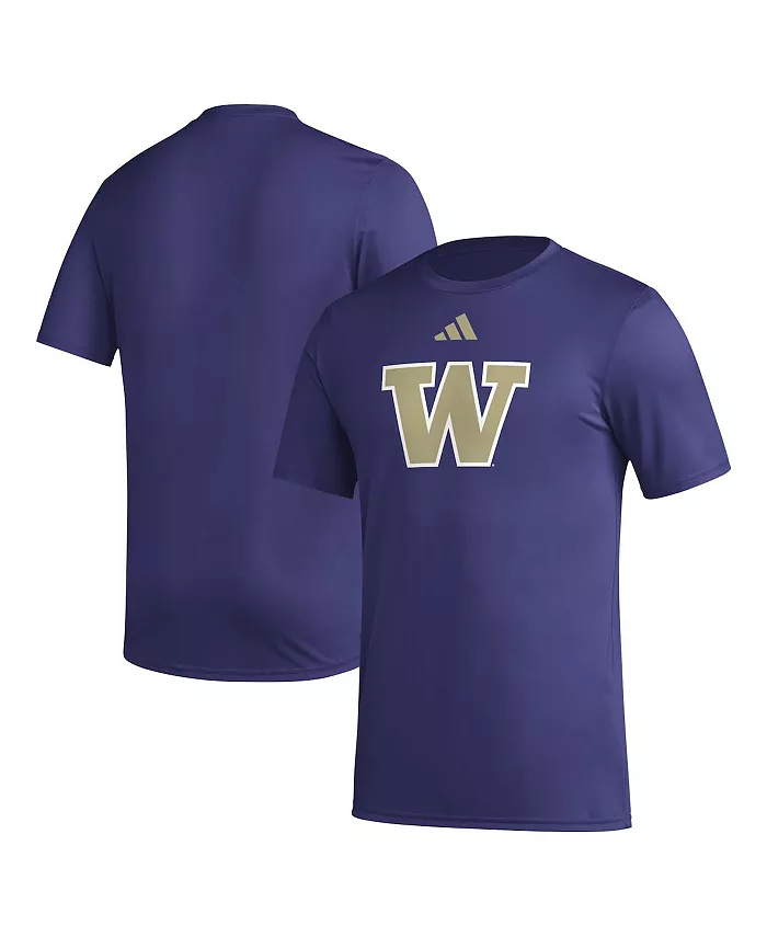 

Мужская футболка Washington Huskies Primary Locker Logo Pre-Game с технологией AEROREADY adidas, фиолетовый