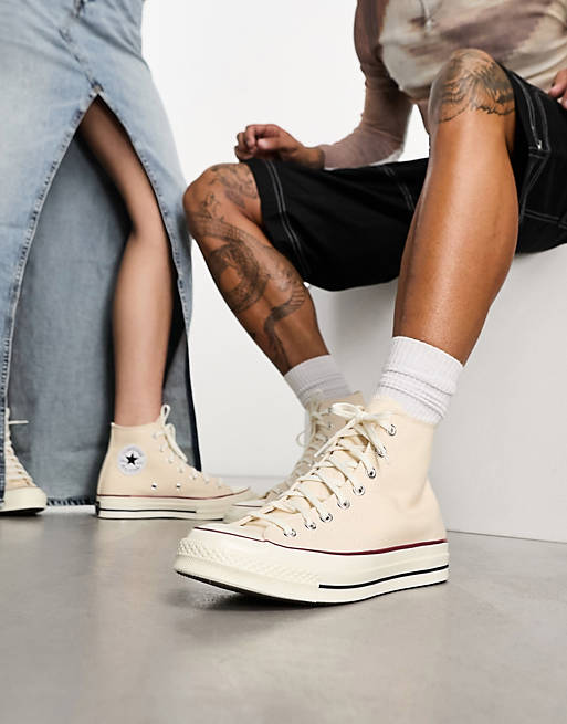 

Белоснежные кроссовки унисекс Converse Chuck 70 Hi