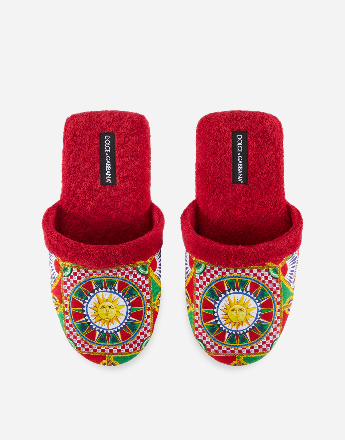 Тапочки из хлопкового махрового полотна Dolce & Gabbana, мультиколор — фото 4