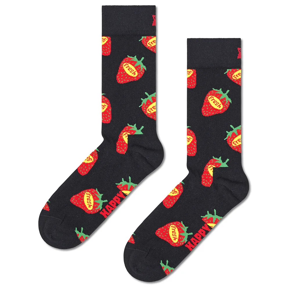 

Носки Happy Strawberry fresh crew, черный