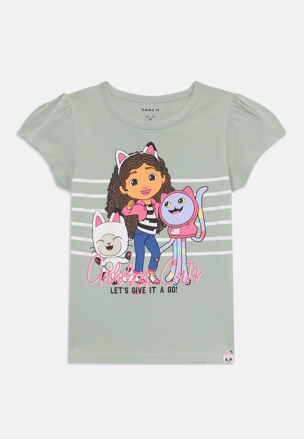 

Футболка с принтом NMFMARIA GABBY Name it, цвет Aqua Gray
