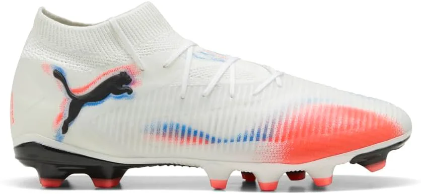 Футбольные бутсы Puma Men's Future 8 Pro для твердого и искусственного покрытия, белый/черный/красный