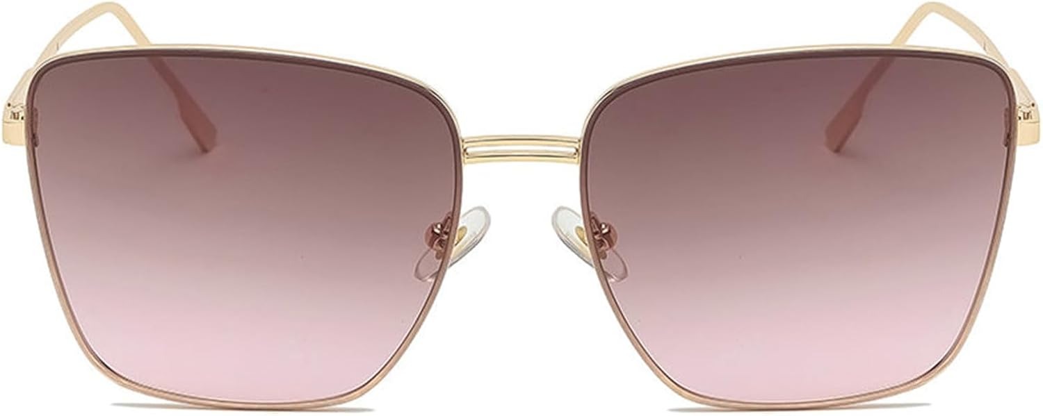 

Солнцезащитные очки Helena Fashion Square Vintage для женщин и мужчин, дизайнерские металлические солнцезащитные очки большого размера, популярные коричневые очки для женщин и мужчин, C6