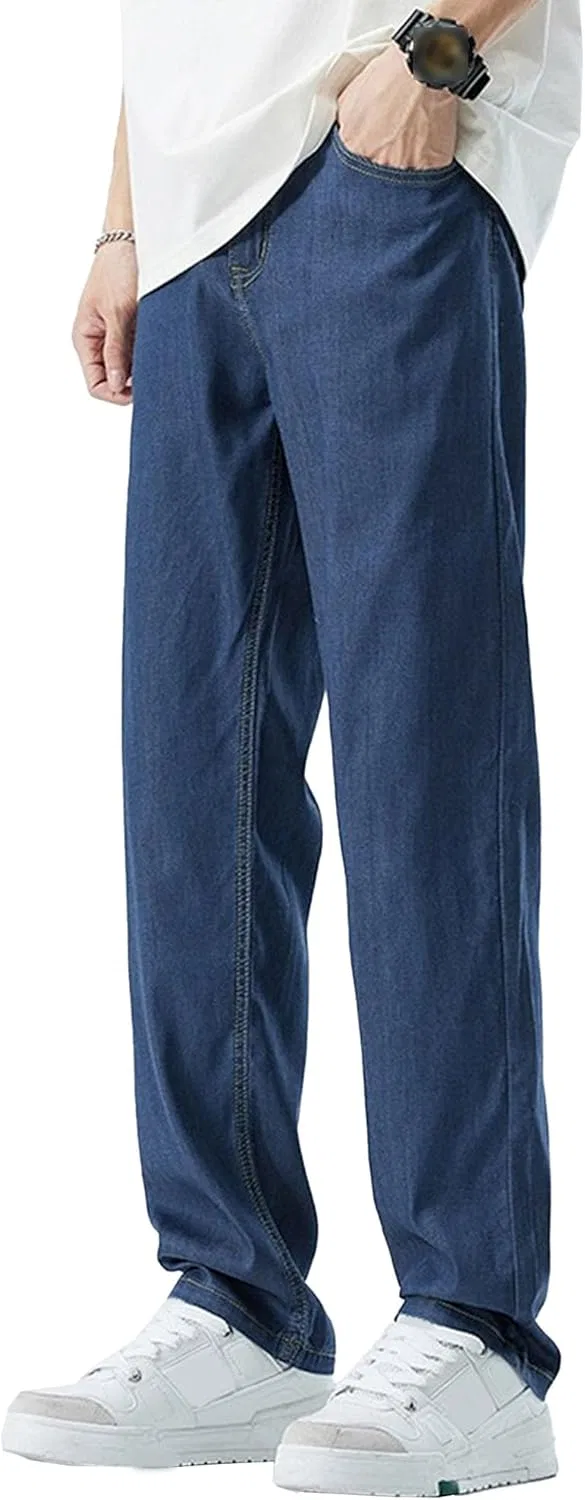 Джинсы свободные, Relaxed Skateboard Denim Pants, синие