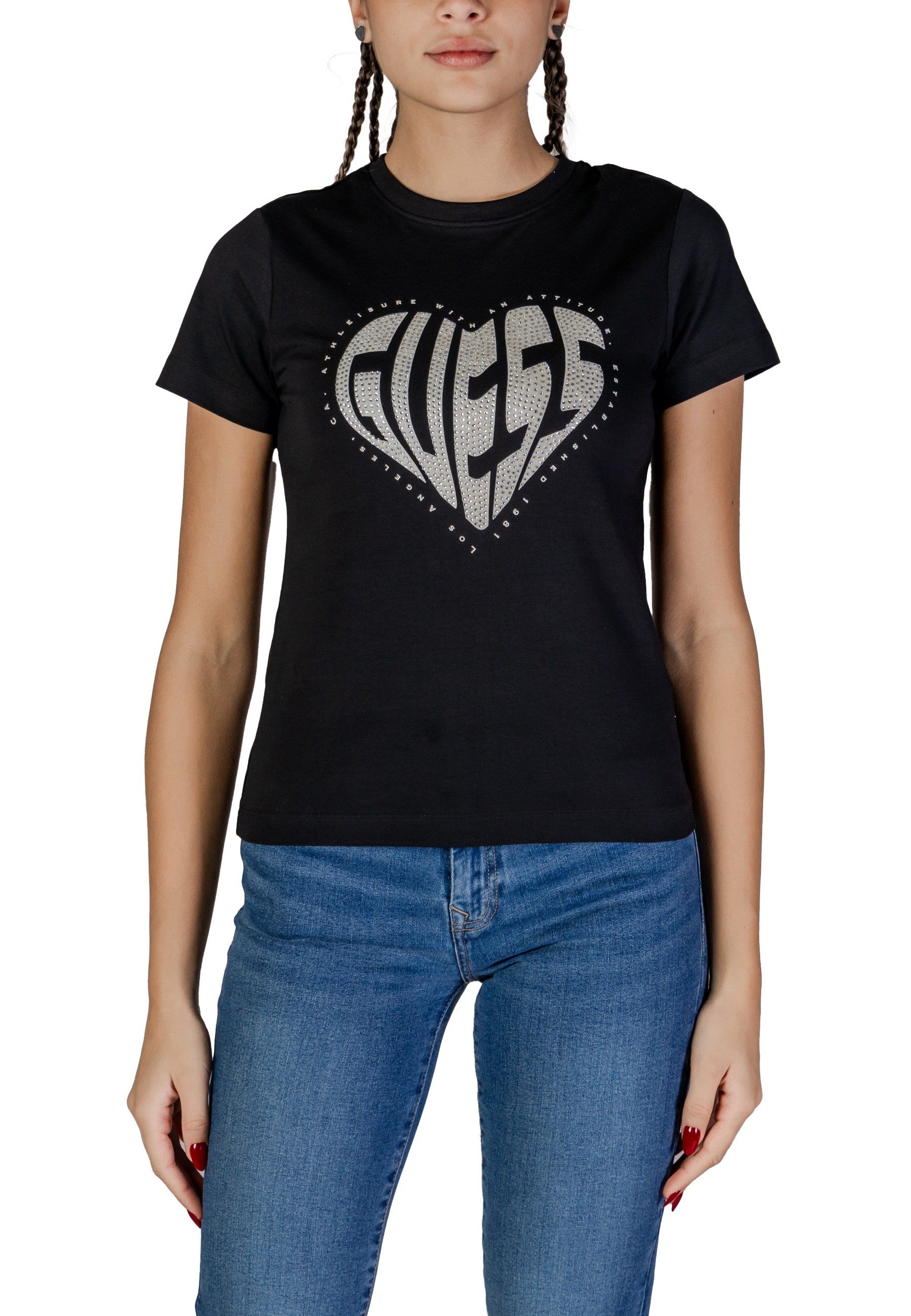

Футболка женская GUESS со стразами, черный