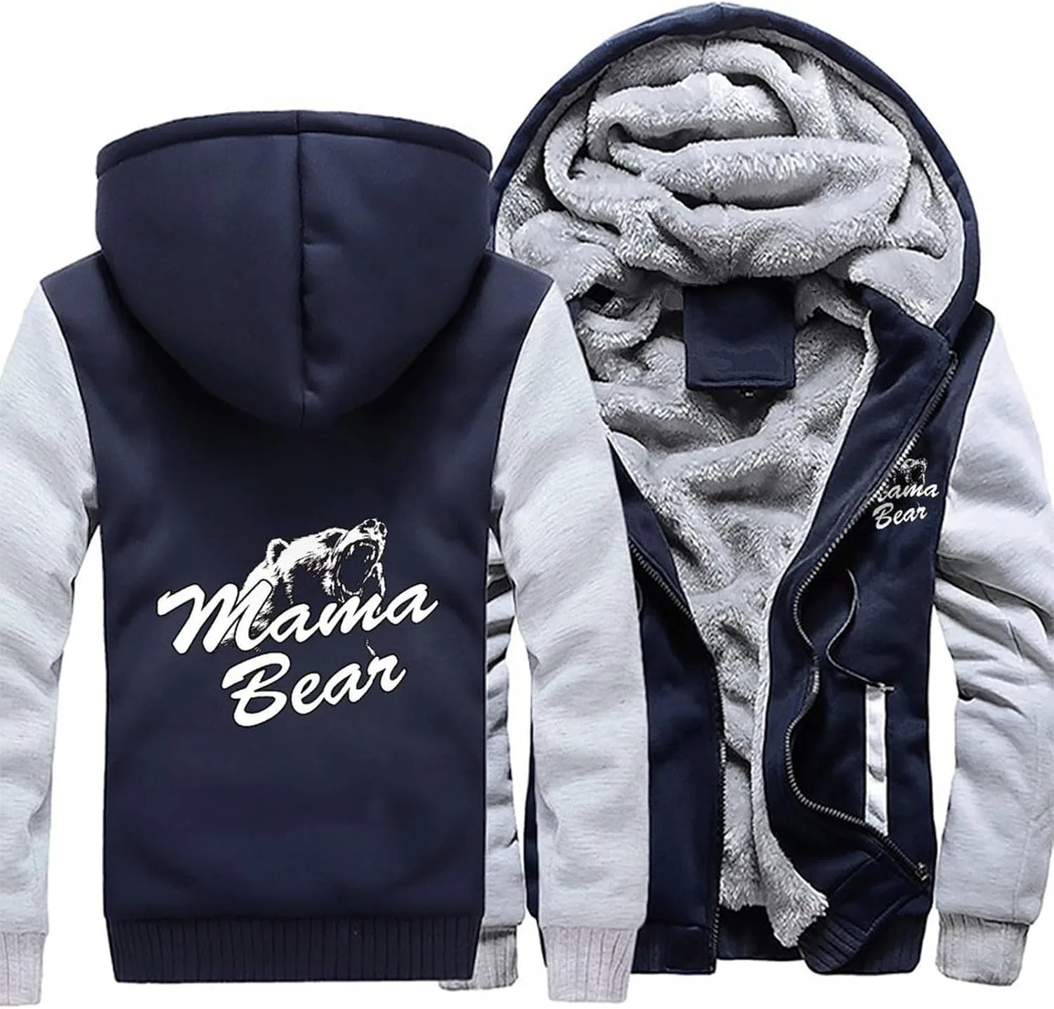 Толстовка на молнии флисовая, мужская, Light Gray — фото 3