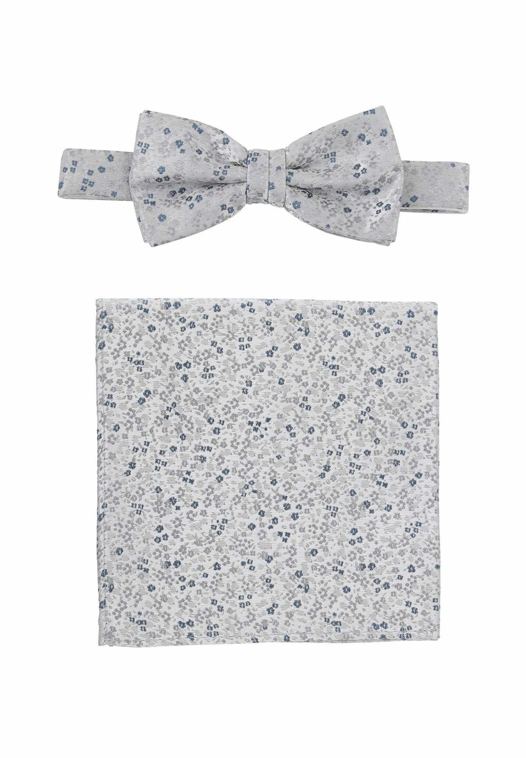 

Галстук-бабочка SET FLOWER - Pocket square Seidenfalter, светло-серый
