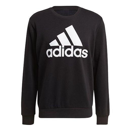 

Толстовка с капюшоном m bl ft swt с принтом логотипа, спортивная, с круглым вырезом, Adidas, черный