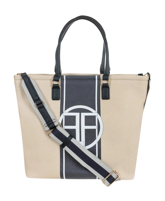 

Красочная, детализированная сумка-шоппер для женщин Fracomina, бежевый