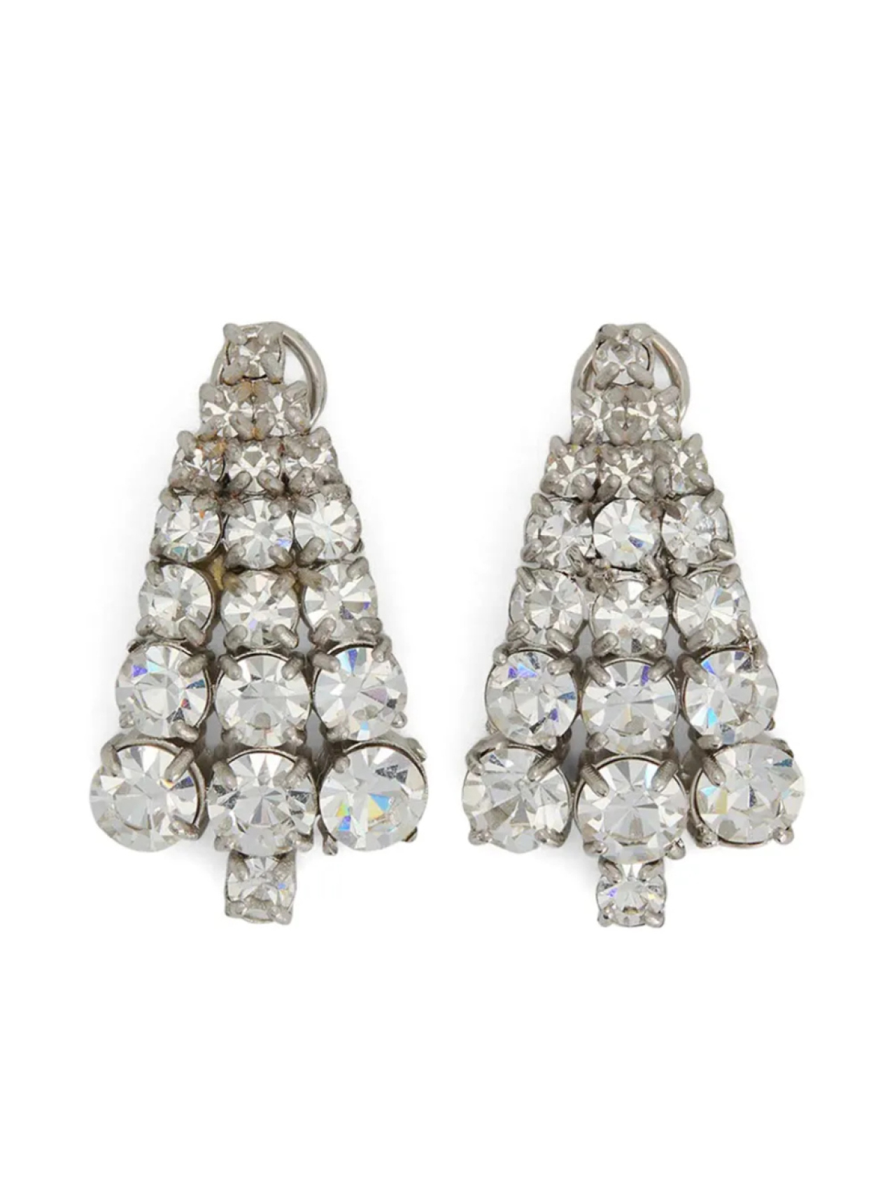 

Jil Sander серьги с кристаллами, серебристый