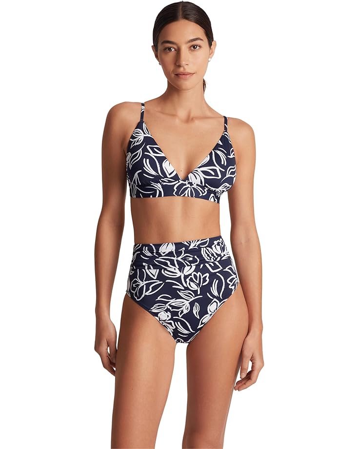 

Пляжный топ Lauren Ralph Lauren Allora Floral Triangle V-Neck Top, разноцветный