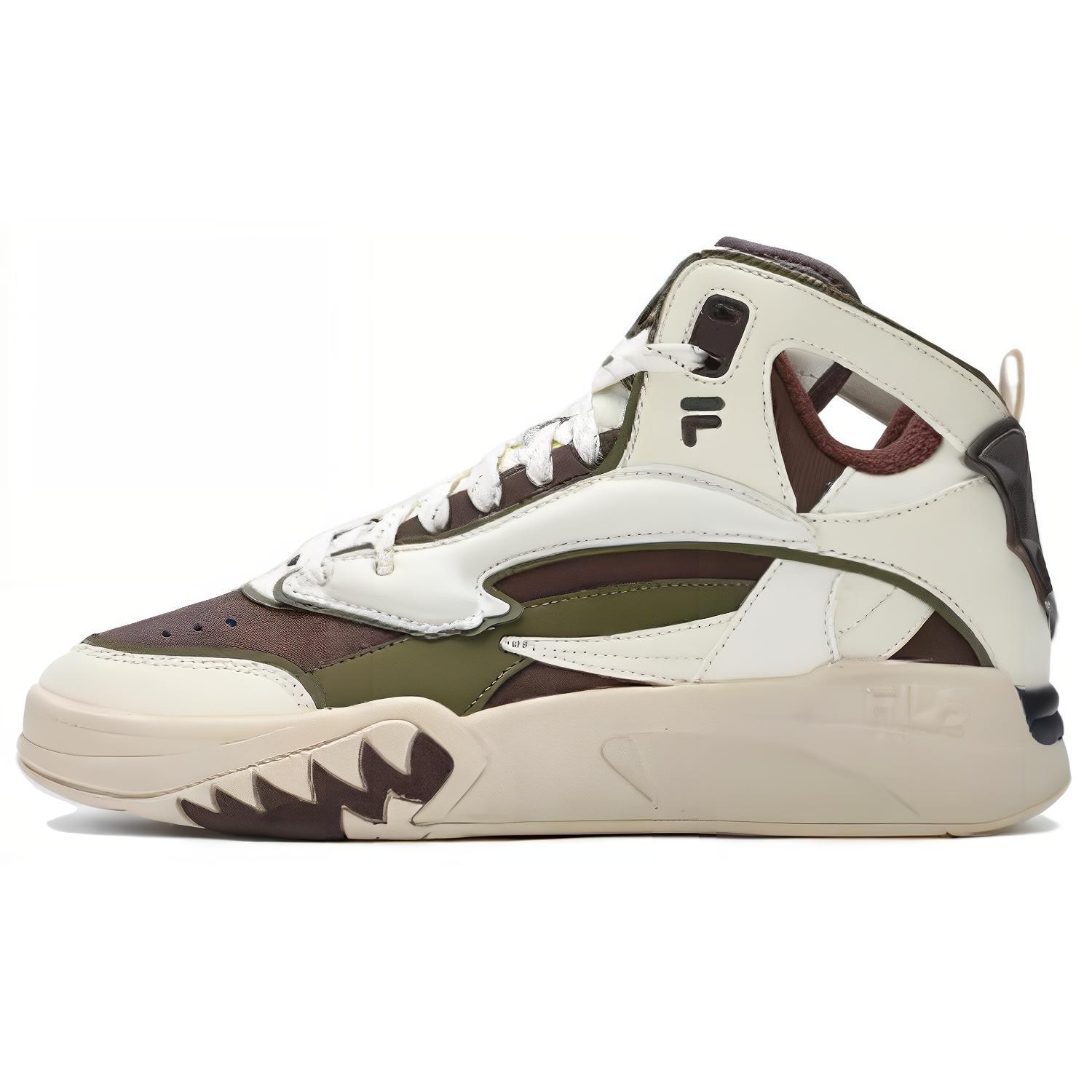 

FILA FUSION Высокие баскетбольные кроссовки мужские коричневые белые