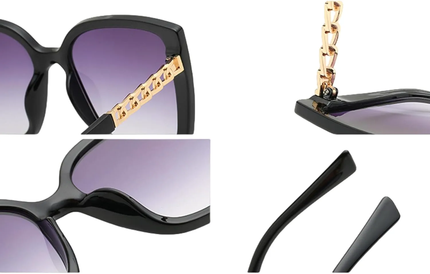 

Модные солнцезащитные очки большого размера для женщин, винтажные солнцезащитные очки в крупной оправе, роскошные очки для украшения дома и улицы TKKTLLT, Black Pink