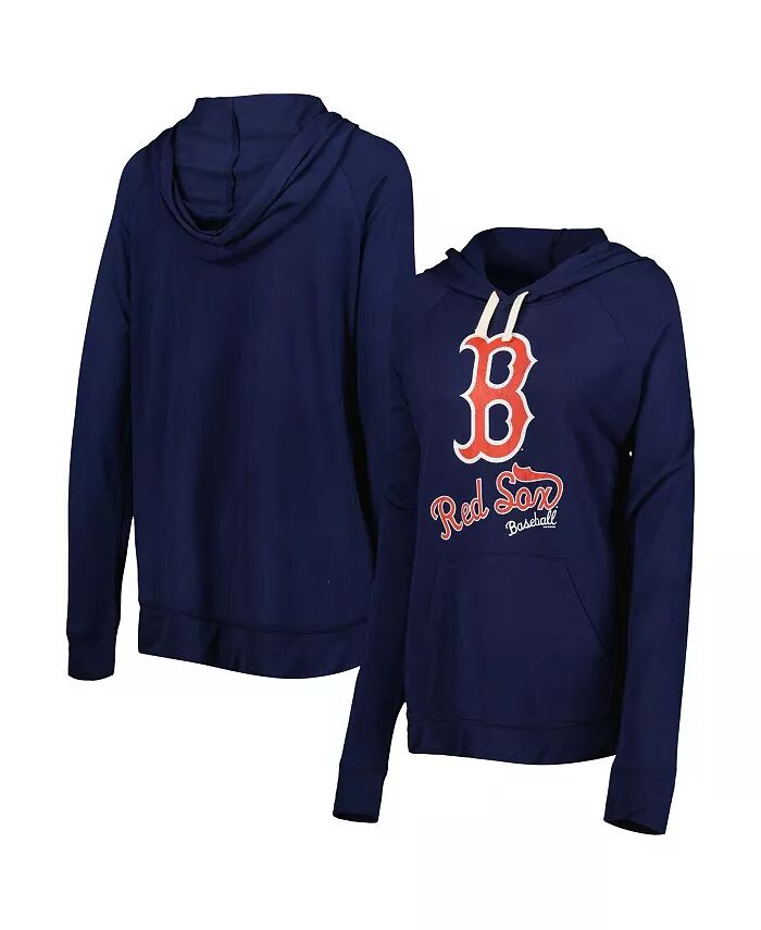 

Женская темно-синяя толстовка с капюшоном Boston Red Sox Pre-Game Raglan Touch