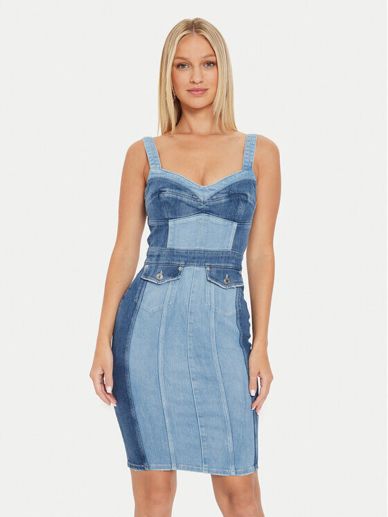 

Джинсовое платье slim fit Guess, синий
