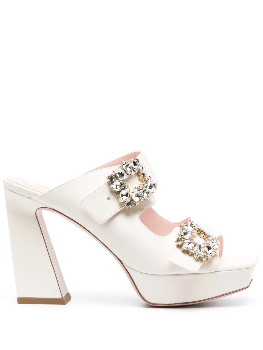 Босоножки Slidy Viv' 100 с пряжками Roger Vivier, белый
