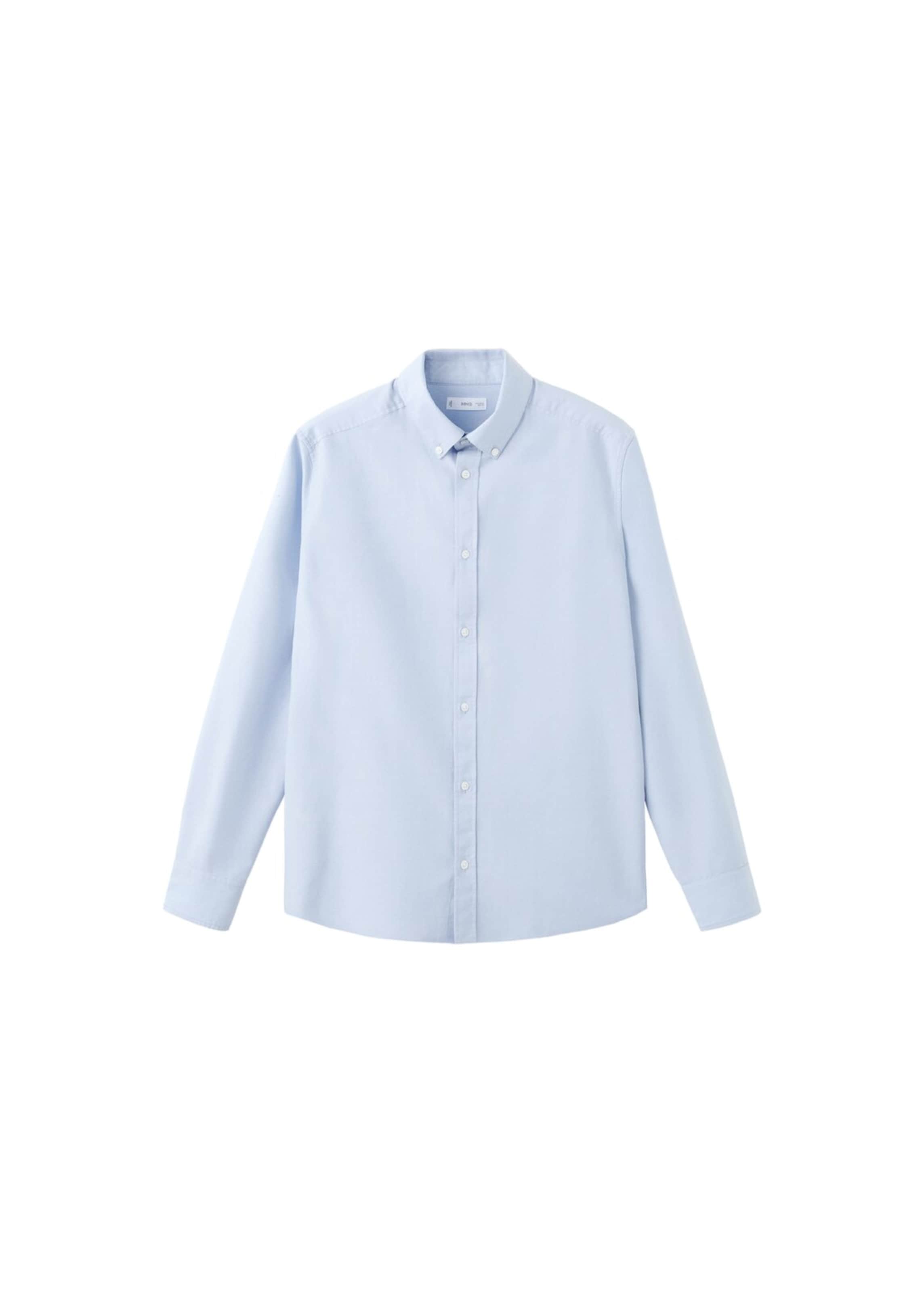 

MANGO TEEN Рубашка на пуговицах светлого голубого цвета Regular fit