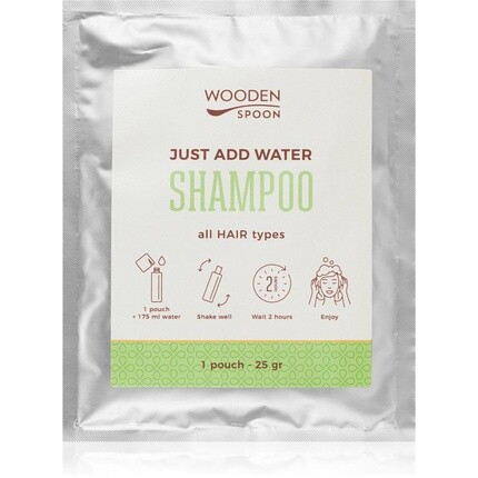 

Woodenspoon Просто добавь воды! Шампунь - Натуральный шампунь для блестящих и мягких волос, 25 г