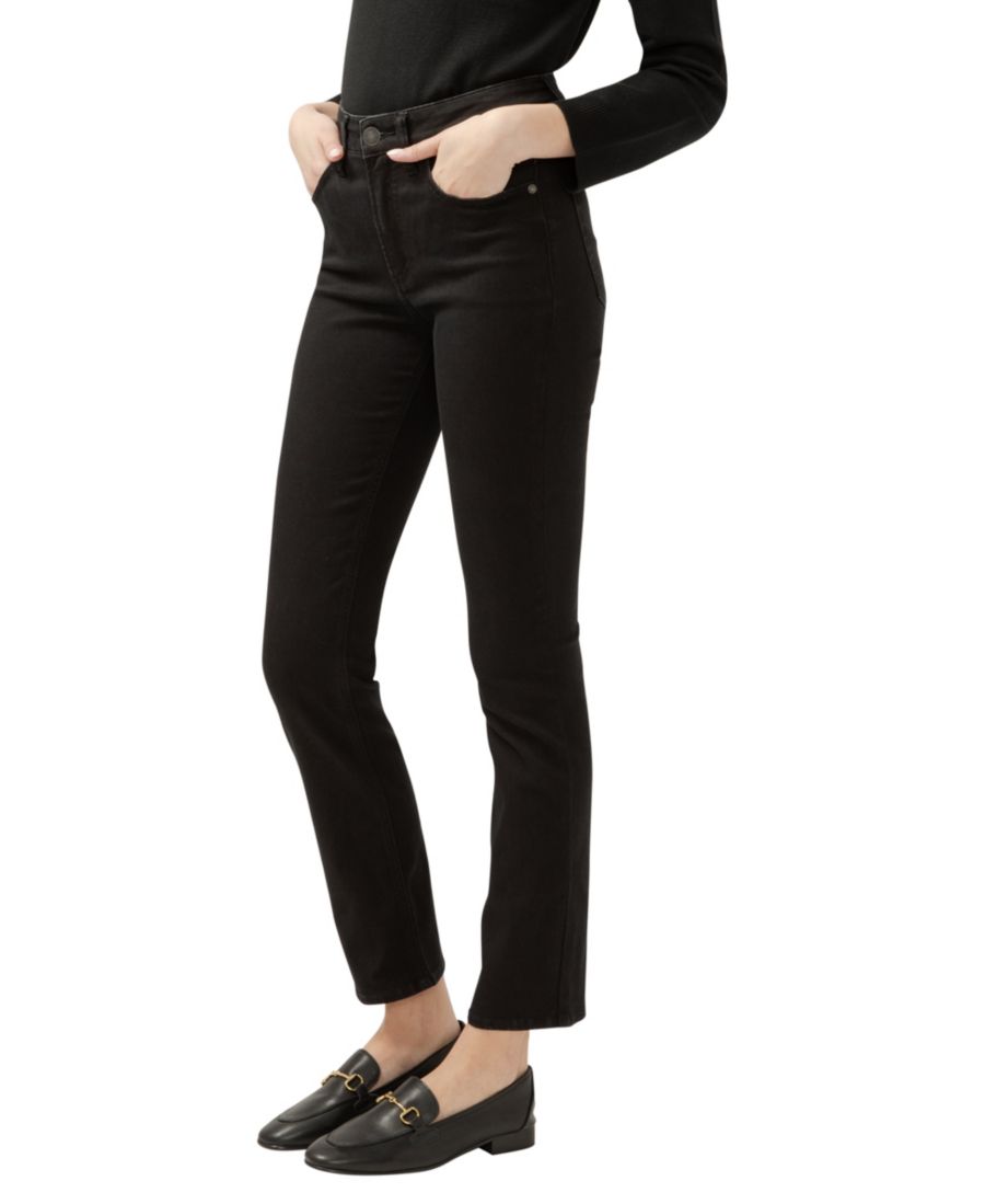 Женские джинсы Avery с высокой посадкой, облегающего кроя, прямого кроя Silver Jeans Co, Black — фото 2