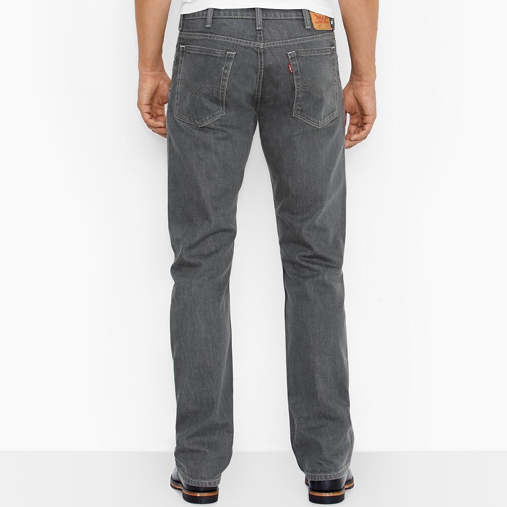 Джинсы Levi's 517 Bootcut, черный деним с эффектом легкой потертости — фото 3